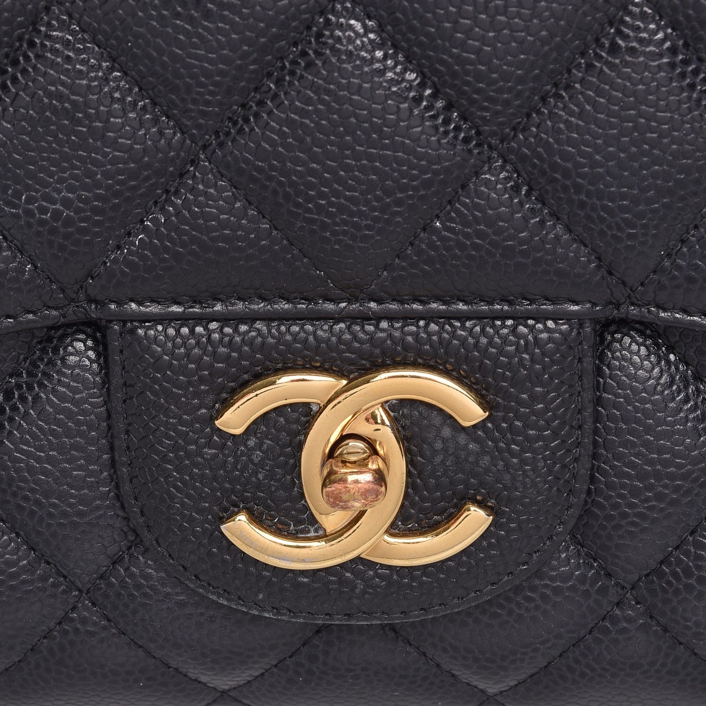 Caviar Quilted Maxi Double Flap Black