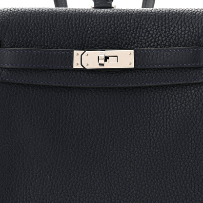 Hermes Taurillon Clemence Kelly Ado Backpack Bleu Nuit 7 of 10