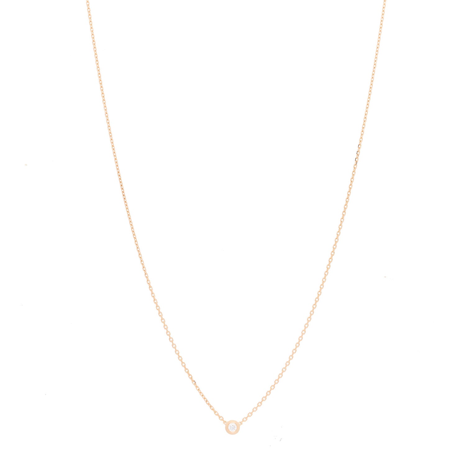 Cartier 18K Pink Gold Diamond XS D'Amour Pendant Necklace 1 of 3