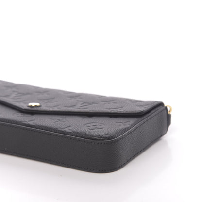 Louis Vuitton Empreinte Pochette Felicie Chain Wallet Black 9 of 10