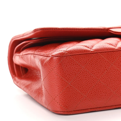Chanel Caviar Quilted Medium Double Flap Orange 8 of 11