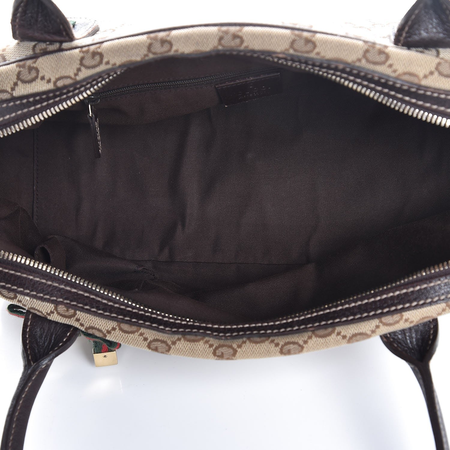 Gucci Monogram Small Princy Satchel Dark Brown 5 of 7