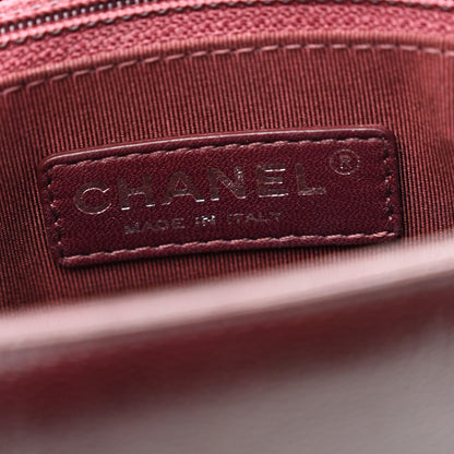 Chanel Goatskin Ombre Faded Quilted New Medium Boy Flap Burgundy 5 of 10