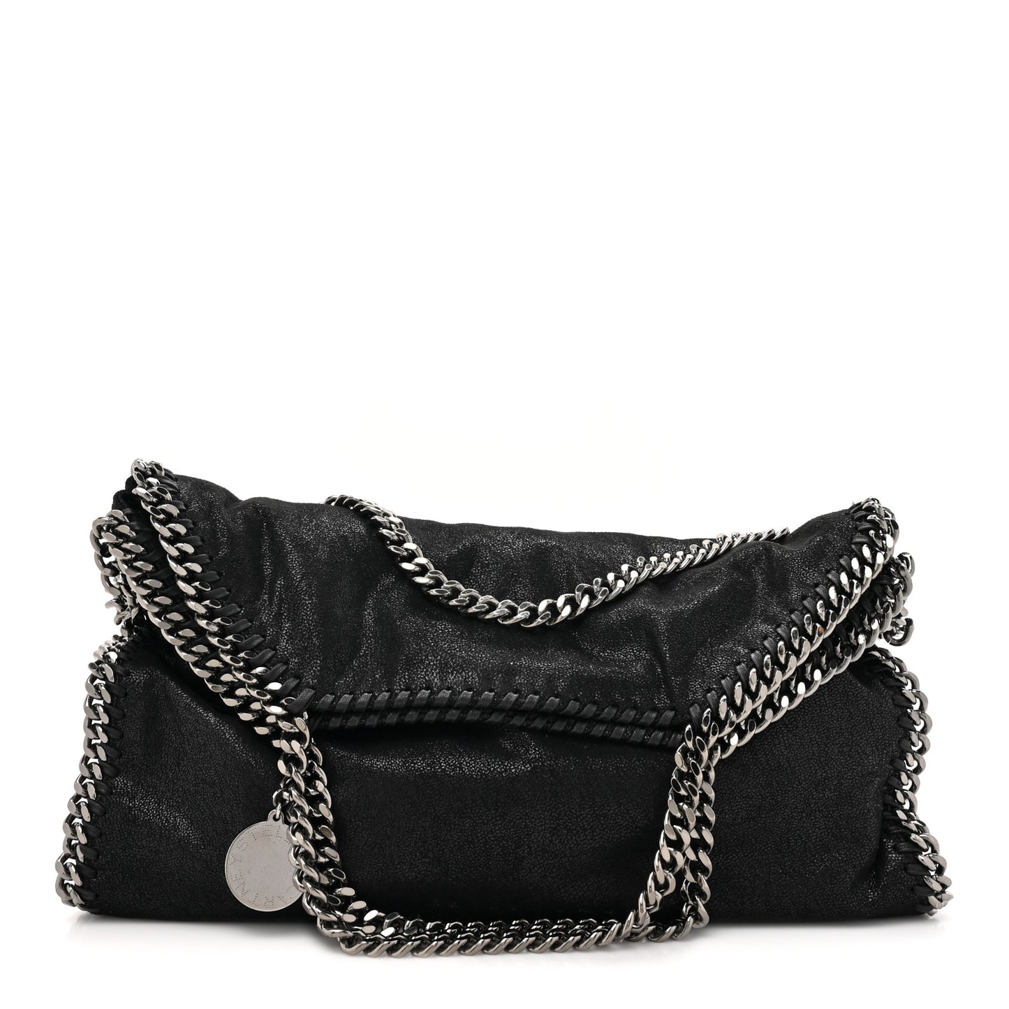 Shaggy Deer Falabella Fold Over Tote Black