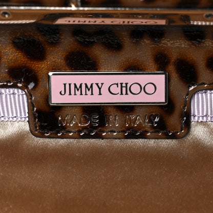 Jimmy Choo Patent Leopard Clutch Natural 6 of 9