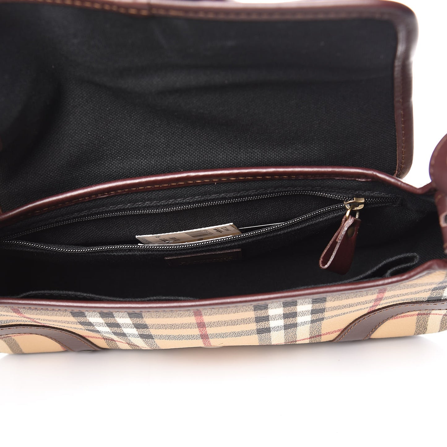 Haymarket Check Buckle Satchel Brown