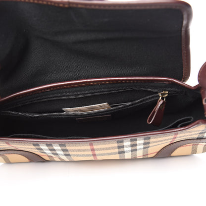 Burberry Haymarket Check Buckle Satchel Brown 5 of 11