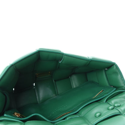 Bottega Veneta Lambskin Maxi Intreccio Padded Chain Cassette Crossbody Bag Racing Green 5 of 12