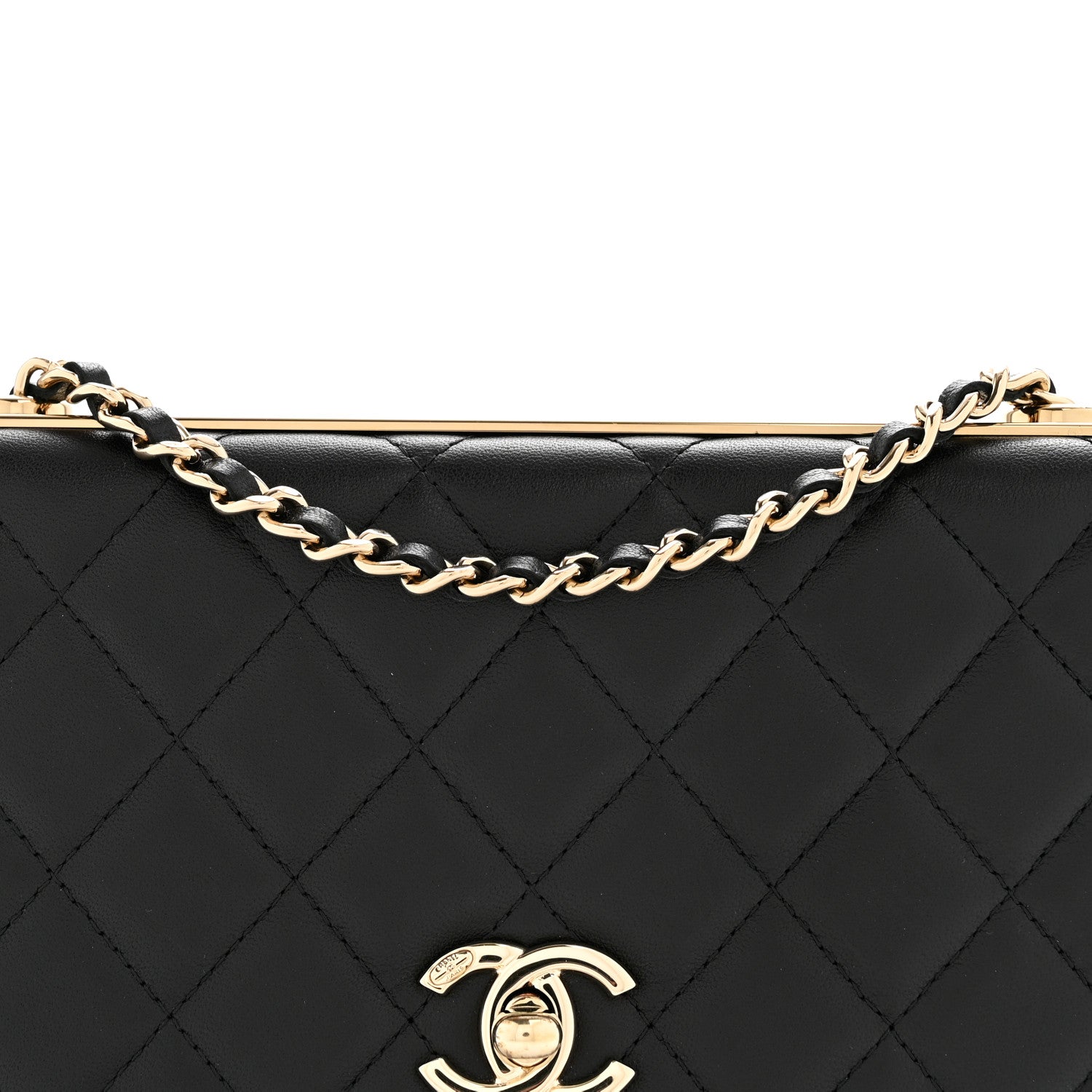 Chanel Lambskin Quilted Trendy CC Wallet On Chain WOC Black 9 of 13