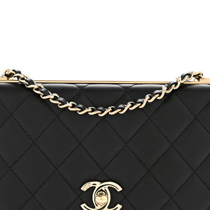 Chanel Lambskin Quilted Trendy CC Wallet On Chain WOC Black 9 of 13