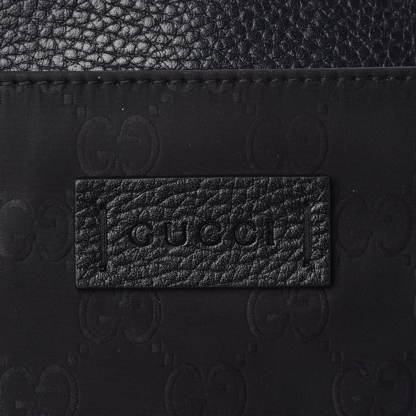 Nylon Monogram Dollar Calfskin Flat Messenger Bag Black