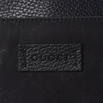 Gucci Nylon Monogram Dollar Calfskin Flat Messenger Bag Black 8 of 10