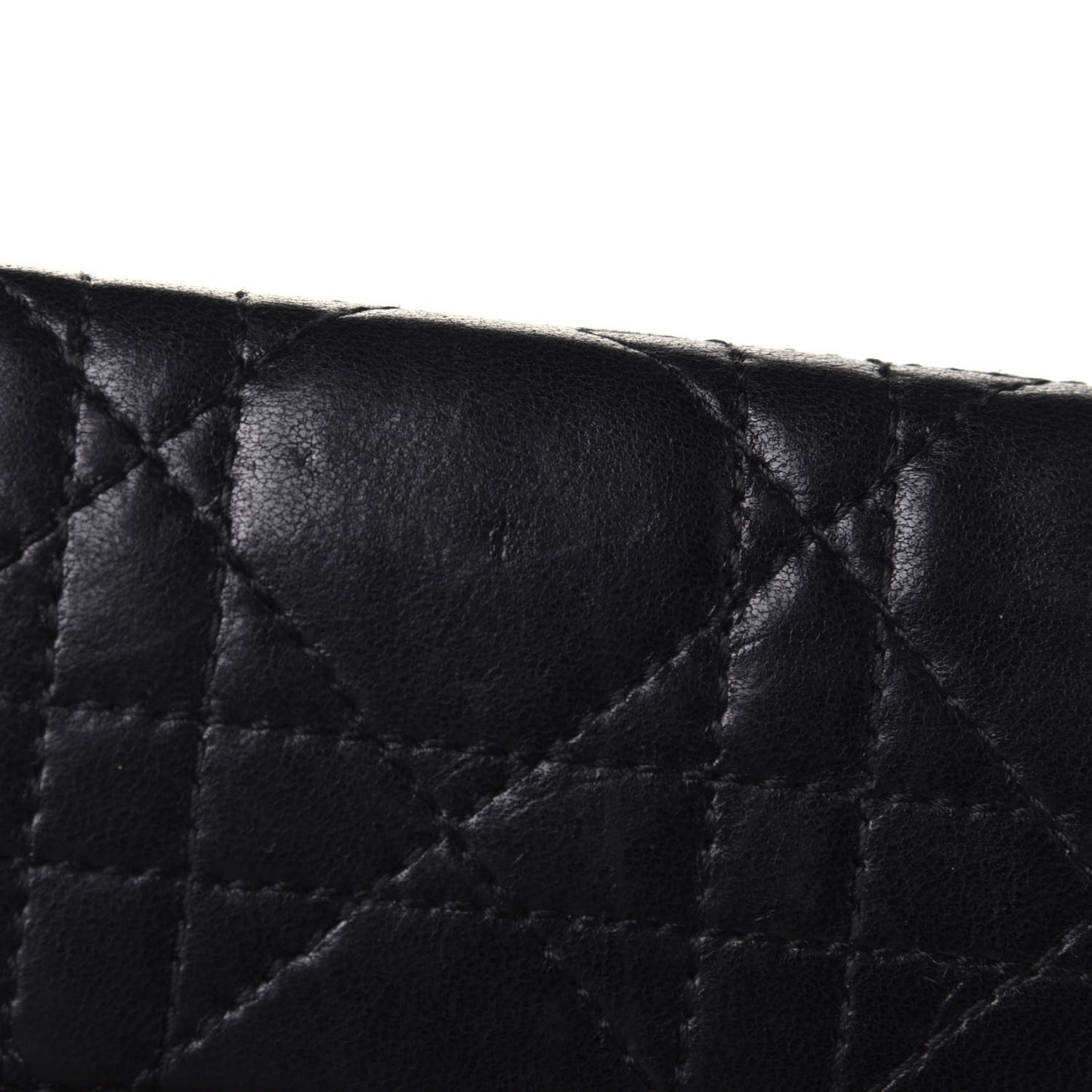 Lambskin Cannage Lady Dior Card Holder Black