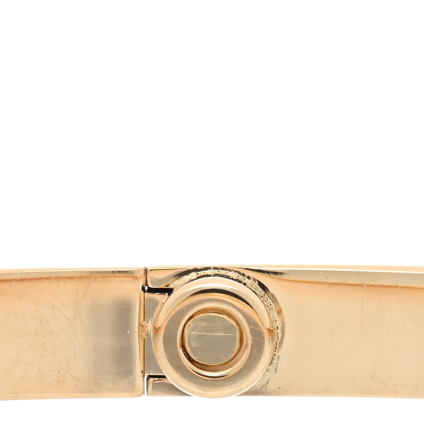 18K Yellow Gold 6 Diamond Small LOVE Bracelet 17