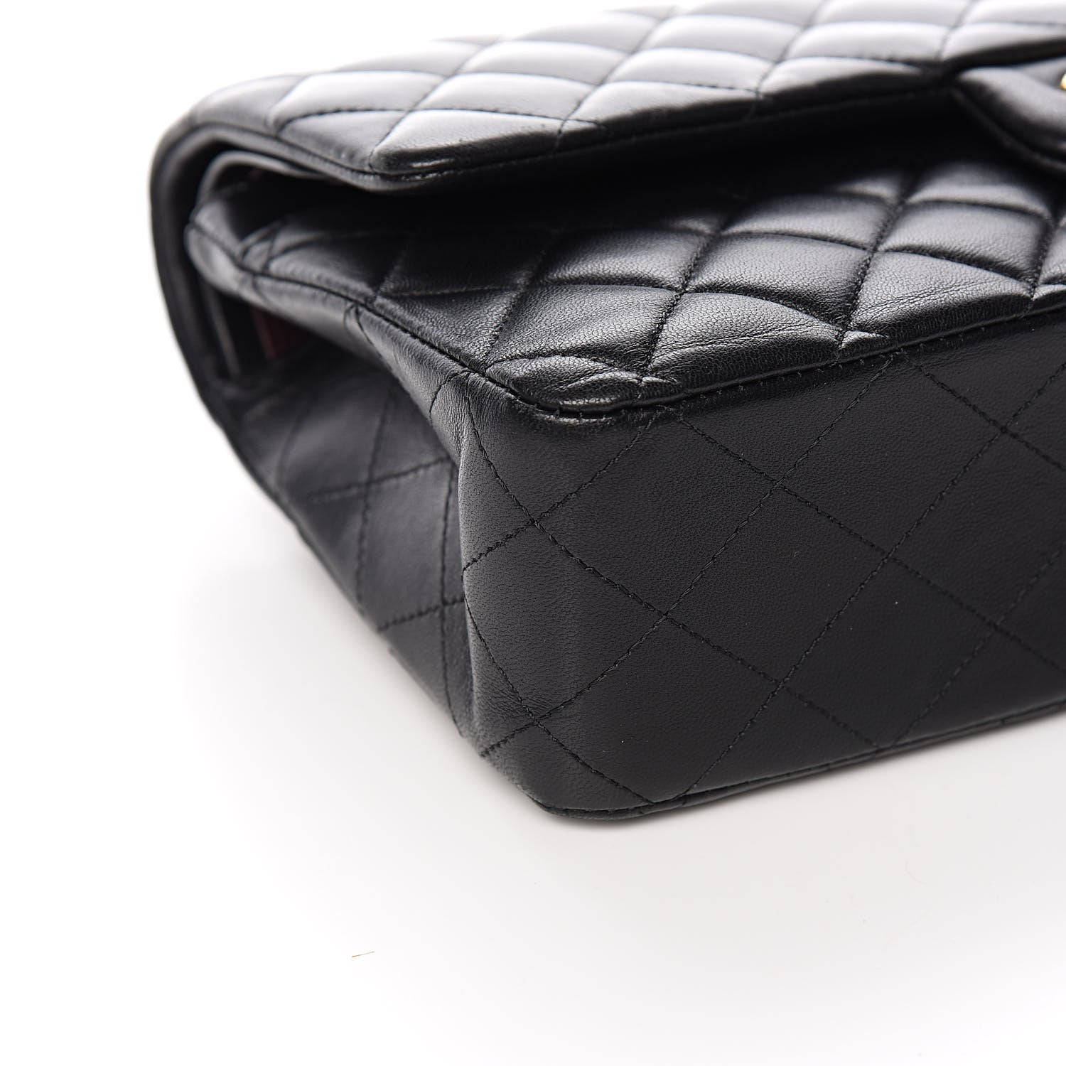 Chanel Lambskin Quilted Medium Double Flap Black 10 of 12
