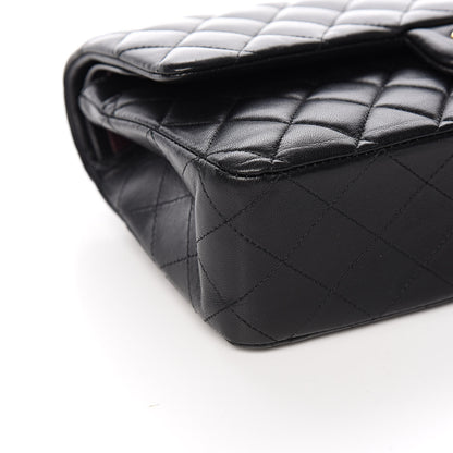 Chanel Lambskin Quilted Medium Double Flap Black 10 of 12