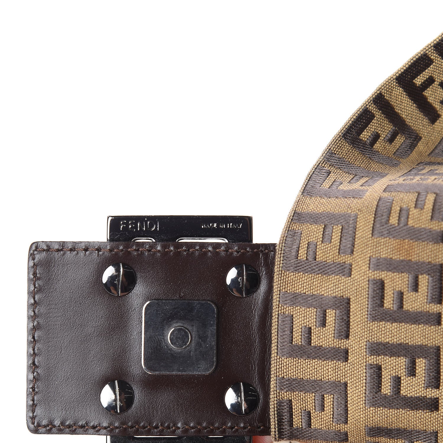 Fendi Zucchino Mama Baguette Dark Brown 8 of 10