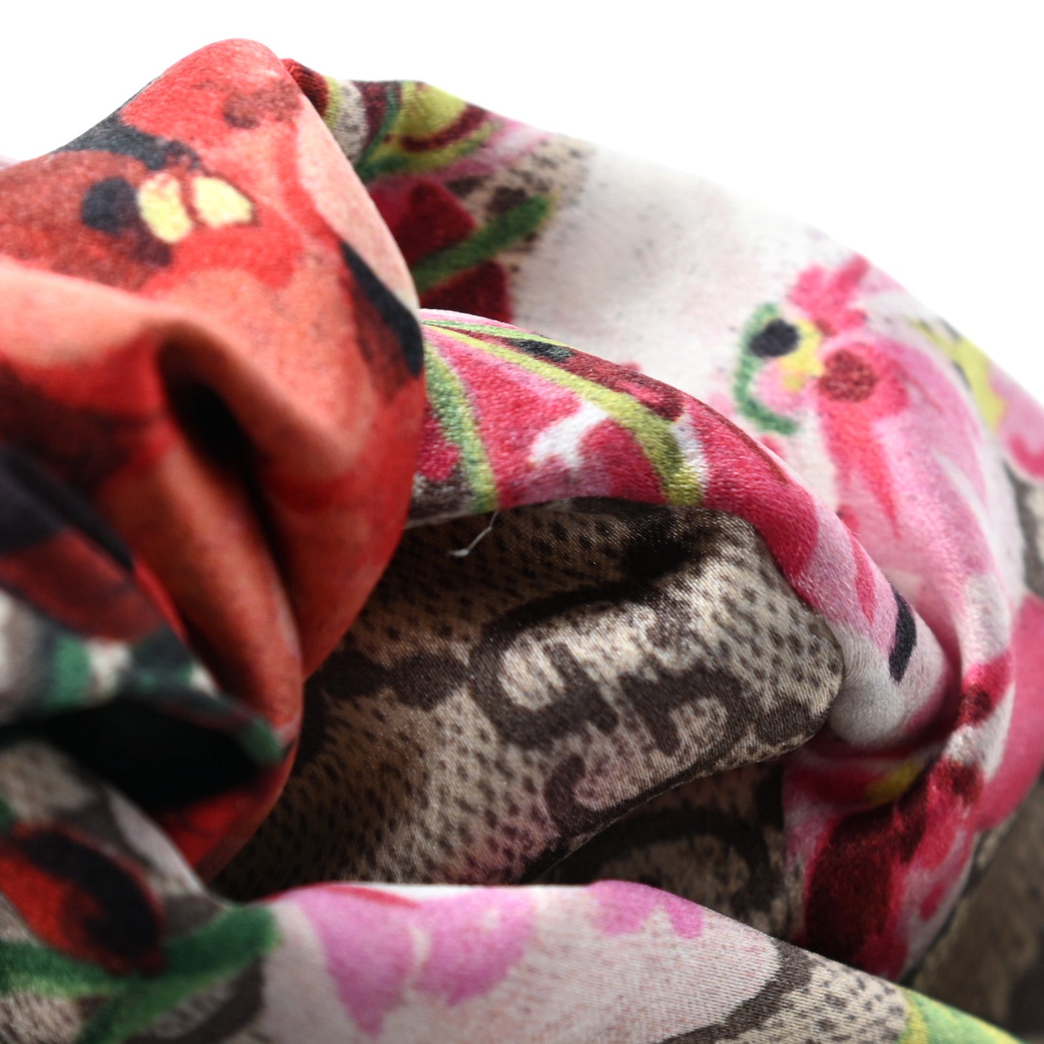 Gucci Silk Monogram Blooms Print Headband Antique Rose 12 of 12