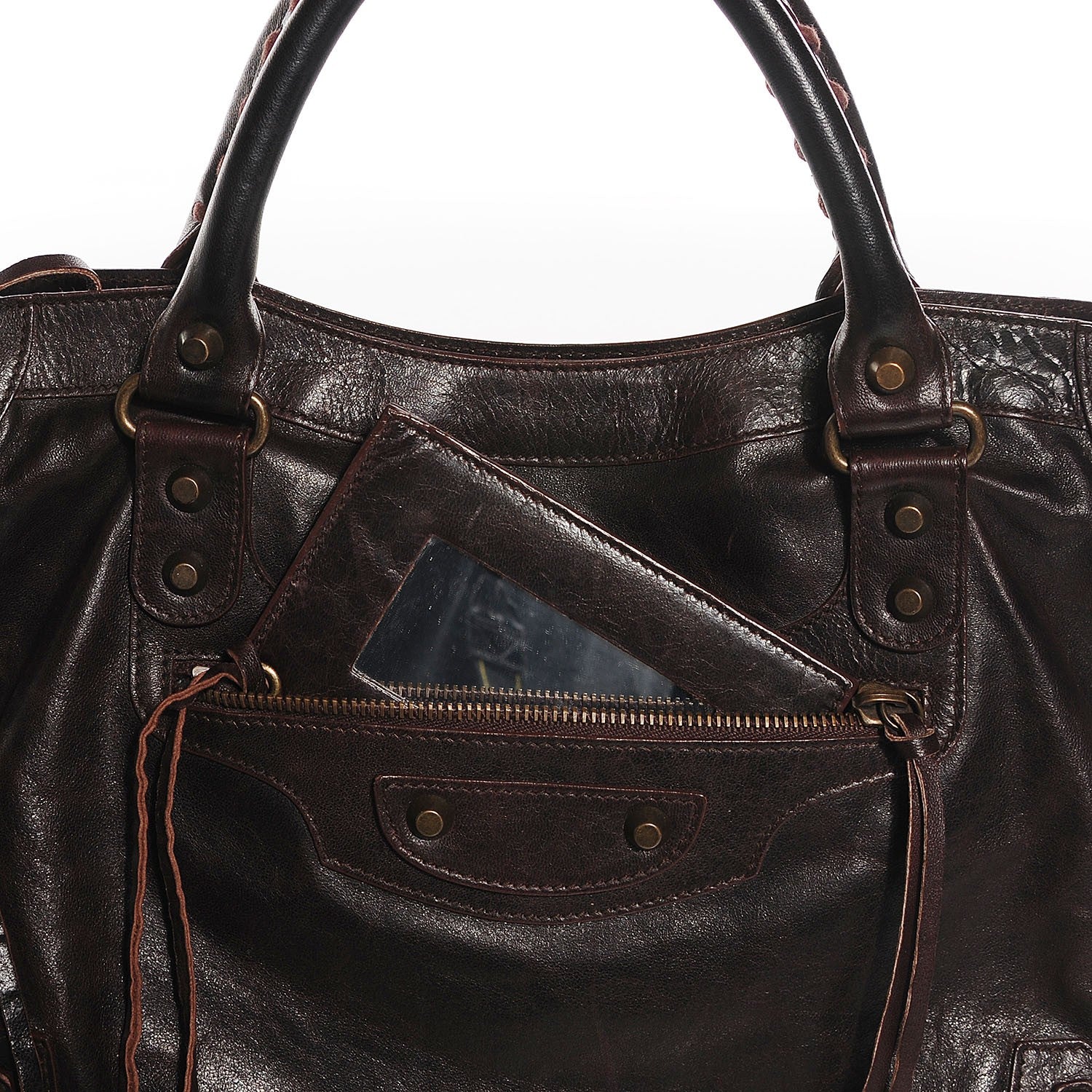 Balenciaga Chevre Classic Hardware City Chocolate 10 of 15