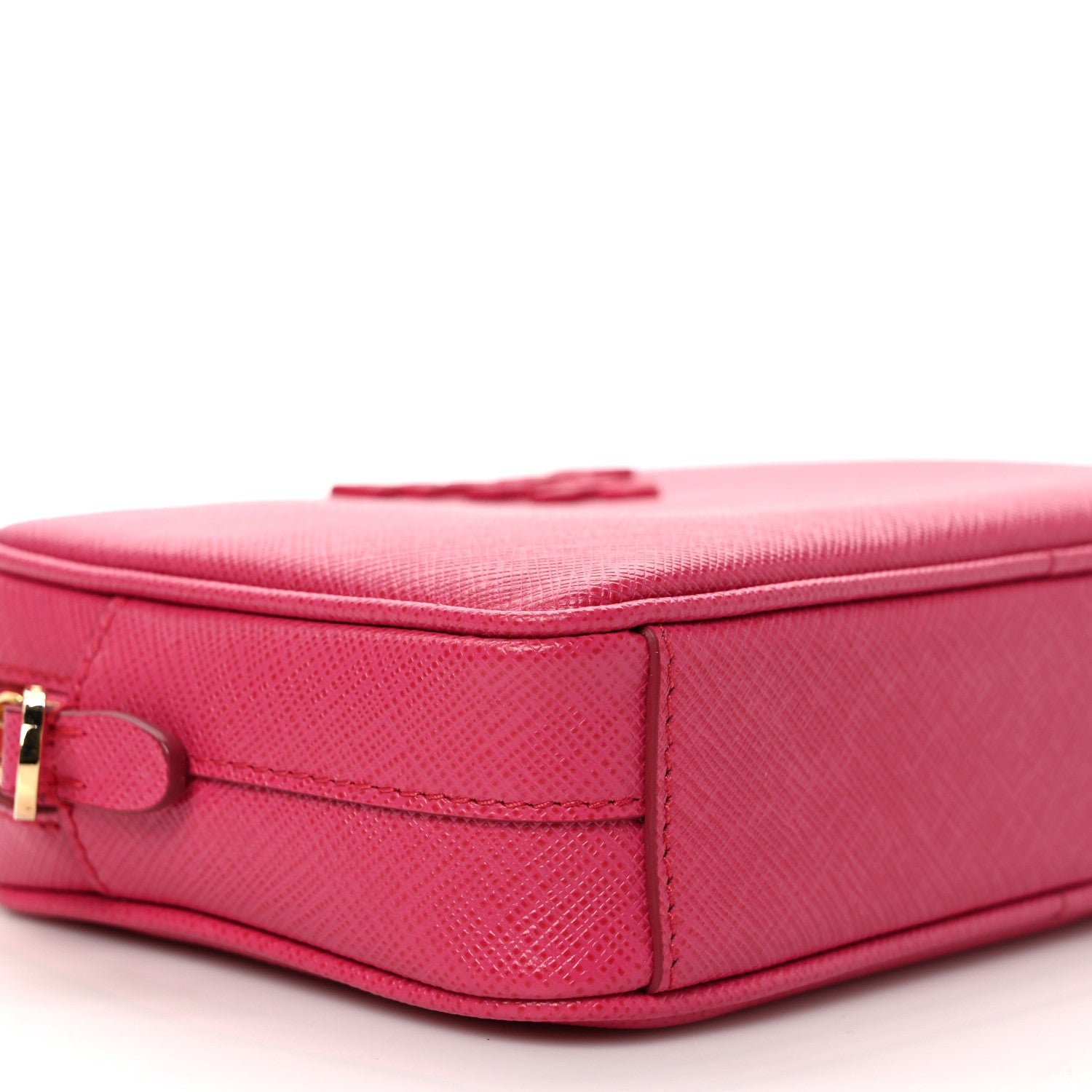 Prada Saffiano Lux Small Camera Crossbody Bag Magenta 7 of 9