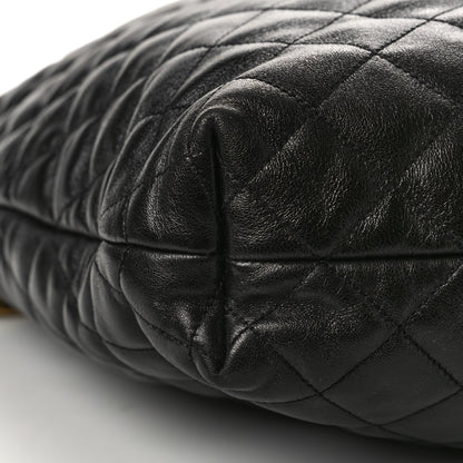 Saint Laurent Lambskin Quilted Maxi Icare Shopping Tote Black 8 of 9