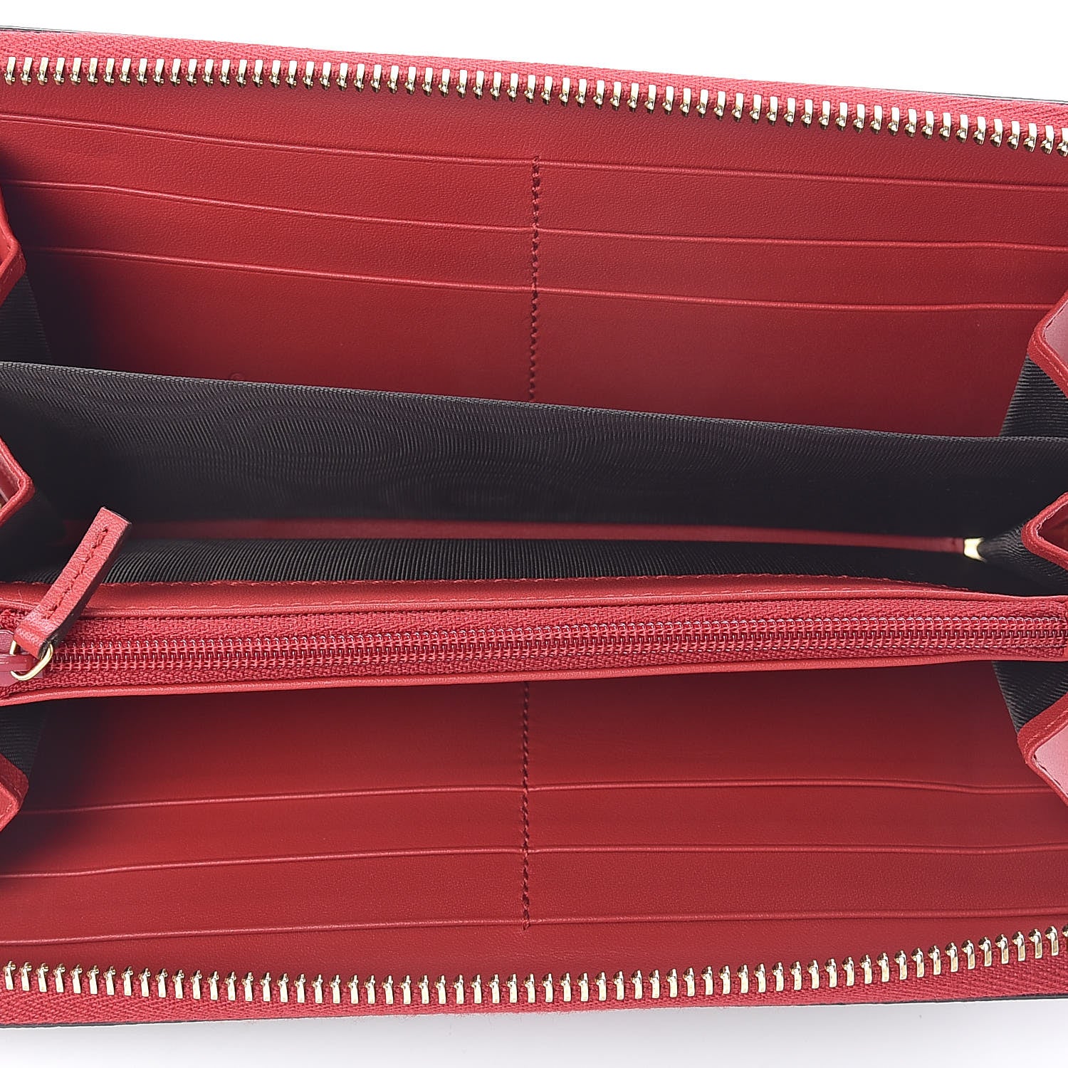 Gucci GG Supreme Monogram Bosco Patch Zip Around Wallet Beige Malva Hibiscus Red 5 of 7