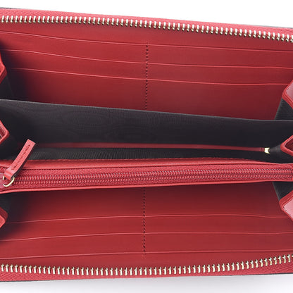 Gucci GG Supreme Monogram Bosco Patch Zip Around Wallet Beige Malva Hibiscus Red 5 of 7