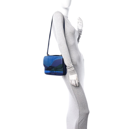 Hermes Shiny Alligator Swift Perforated Lizard Endless Road Constance 24 Bleu Zellige Bleu Encre Blue Nuit Vert Anglais 2 of 11