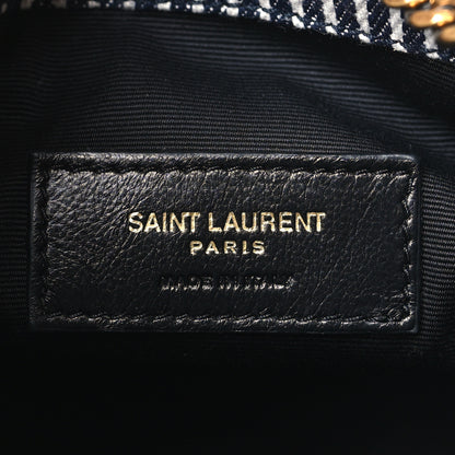 Saint Laurent Canvas Striped Nano Joe Bucket Bag Deep Marine Cream 6 of 10