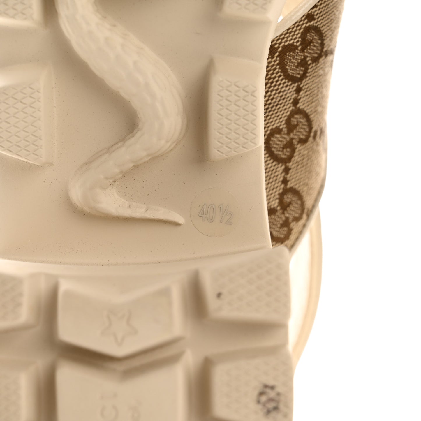 Monogram Granada Kid Trip 40/72mm Lug Sole Sandals 40.5 Beige Ebony Mystic White