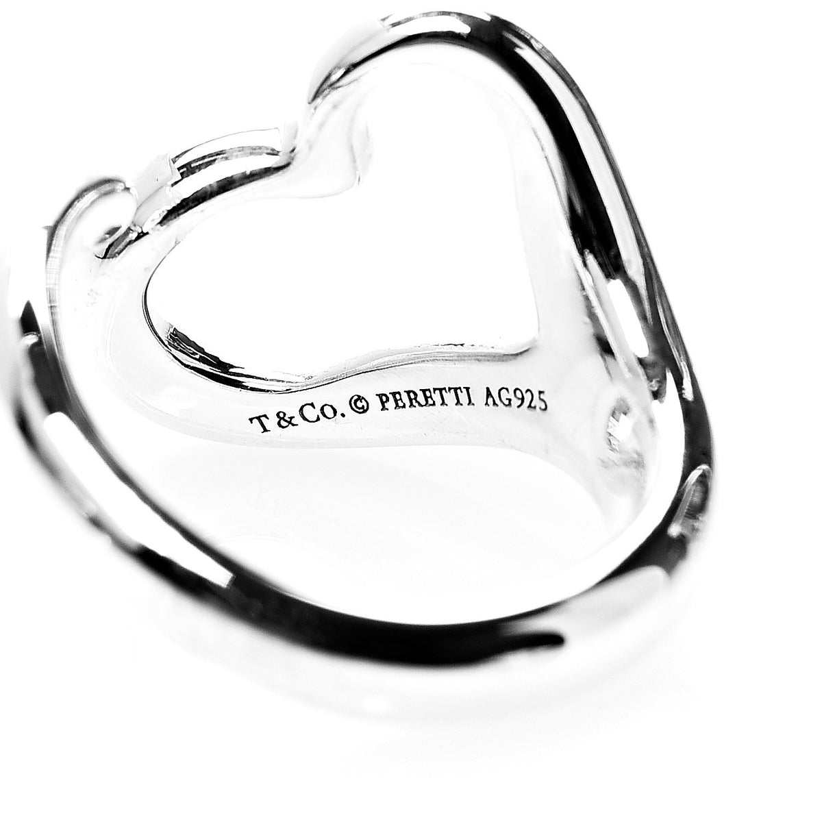 Sterling Silver Elsa Peretti Open Heart Ring 47 4