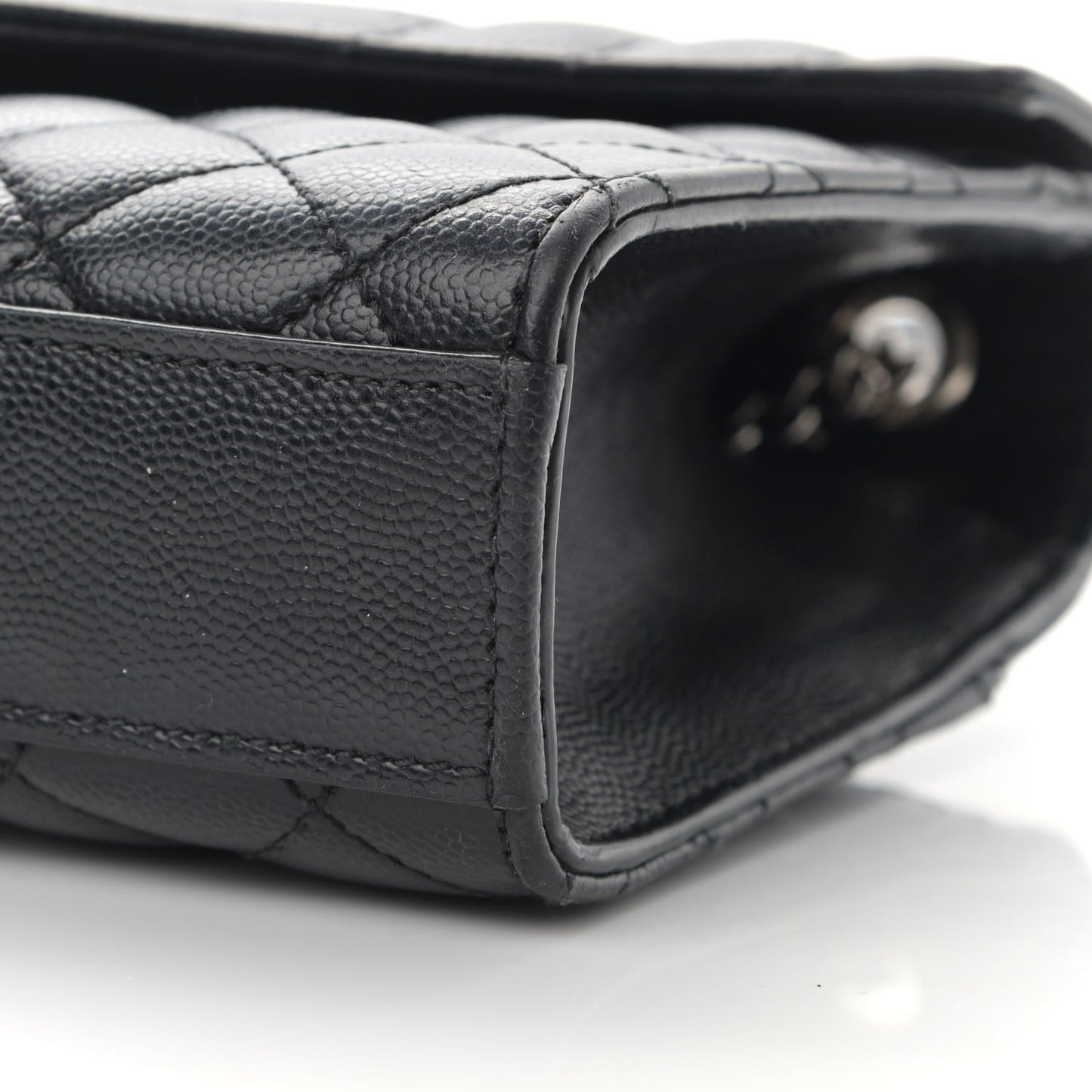 Grain De Poudre Tri-Quilt Small College Monogram Satchel Black
