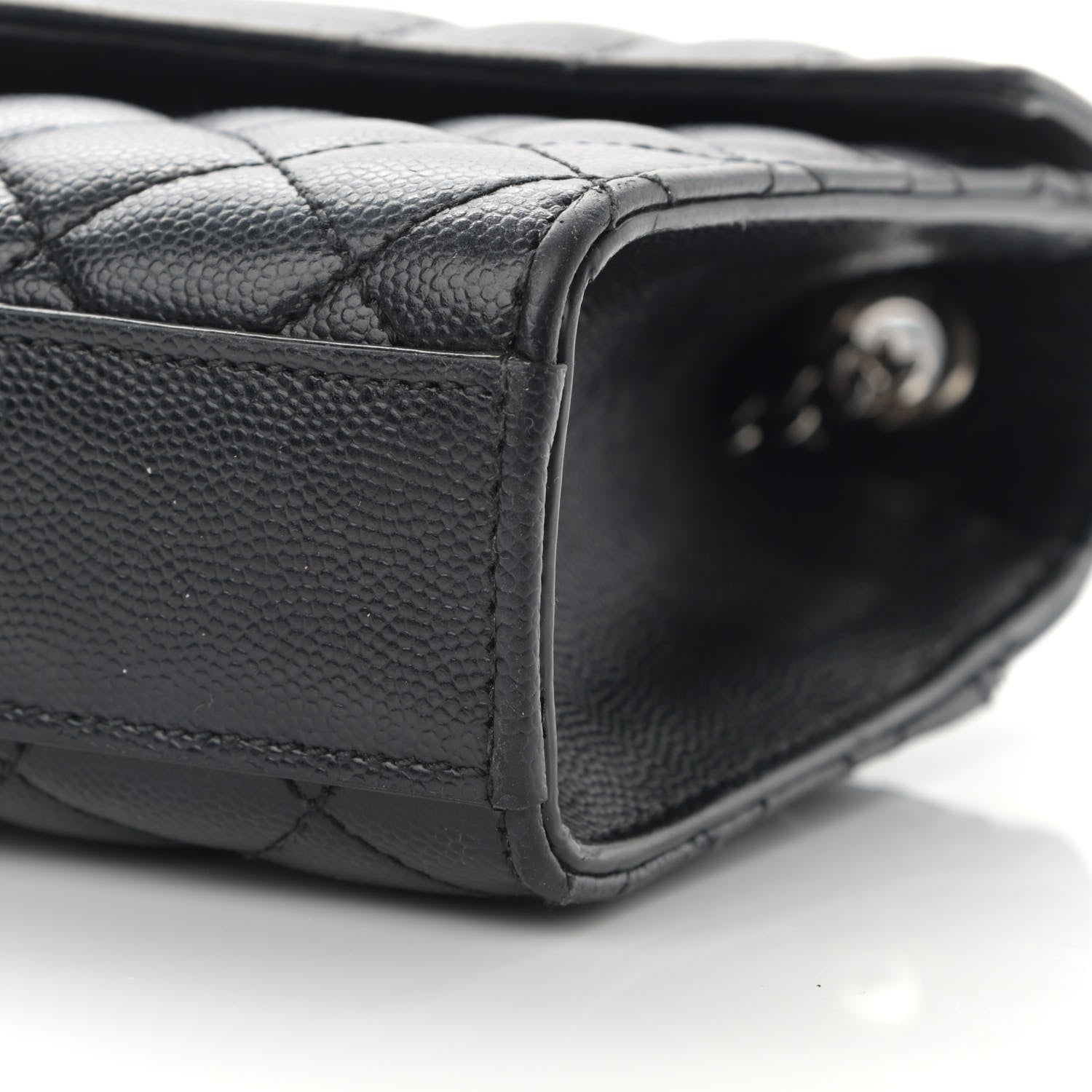 Saint Laurent Grain De Poudre Tri-Quilt Small College Monogram Satchel Black 9 of 17