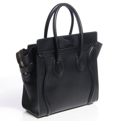 Celine Smooth Calfskin Micro Luggage Black 3 of 7