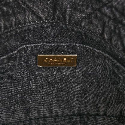 Chanel Washed Denim Quilted Medium Chanel 19 Flap Black White 6 of 11