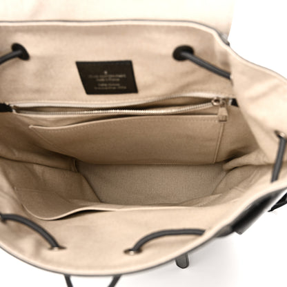 Louis Vuitton Brushed Monogram Eclipse Christopher MM Backpack Black 5 of 9