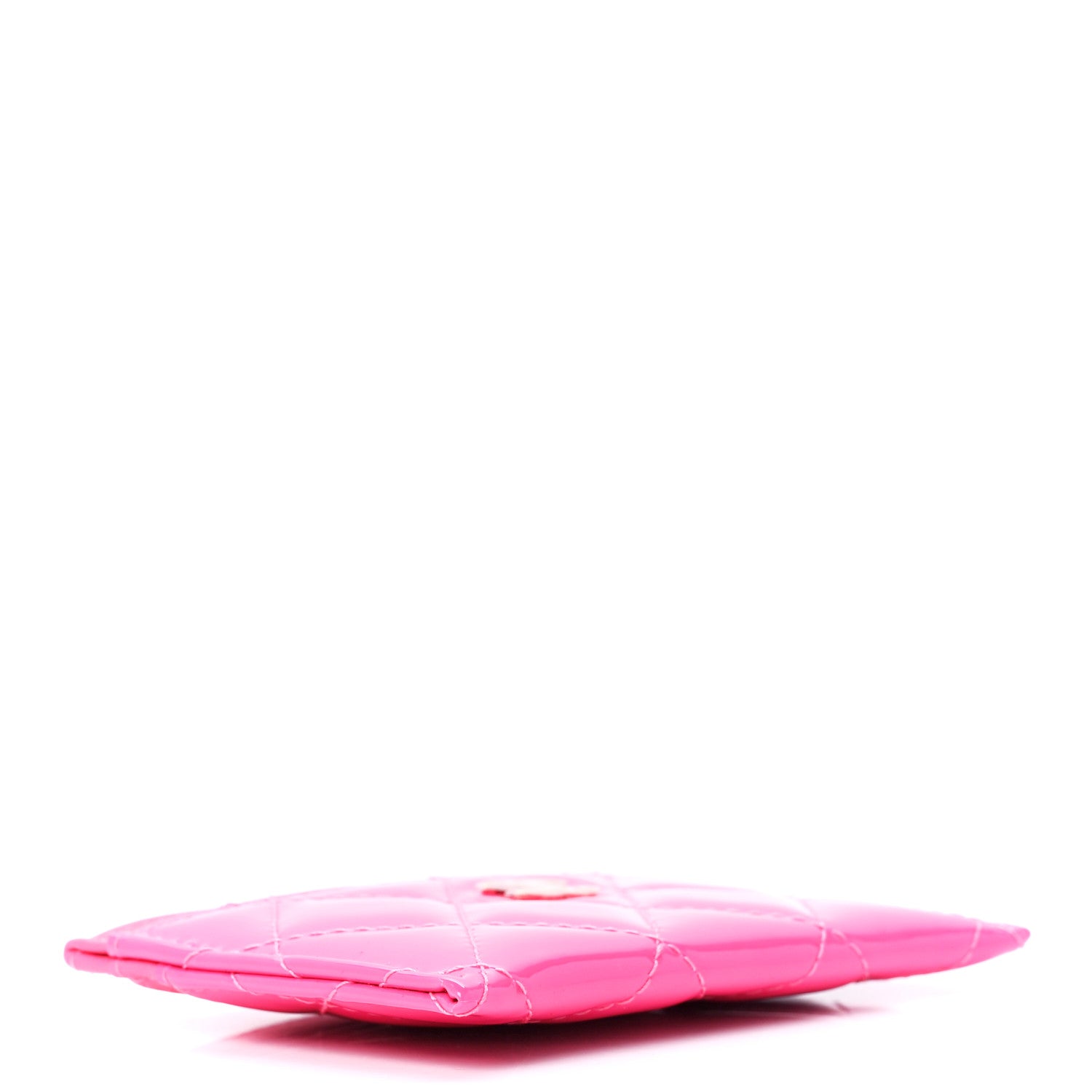 Chanel Patent Quilted Card Holder Pink 4 of 13