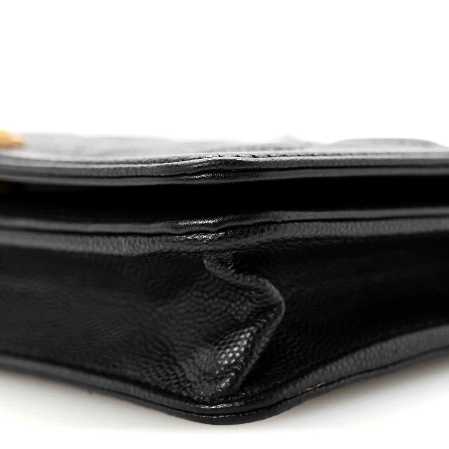 Caviar Quilted Boy Wallet On Chain WOC Black