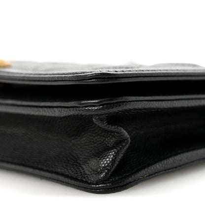 Chanel Caviar Quilted Boy Wallet On Chain WOC Black 10 of 12