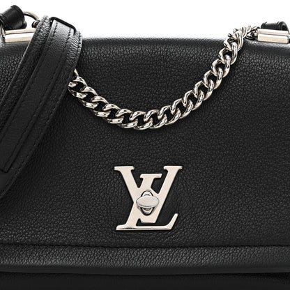 Louis Vuitton Calfskin Lockme II Chain Bag BB Black 7 of 10