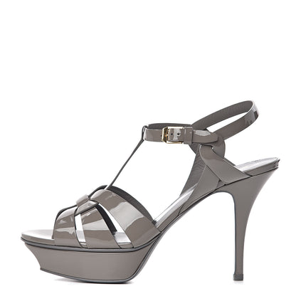 Saint Laurent Patent Tribute 75 Platform Sandals 39 Fog 1 of 9