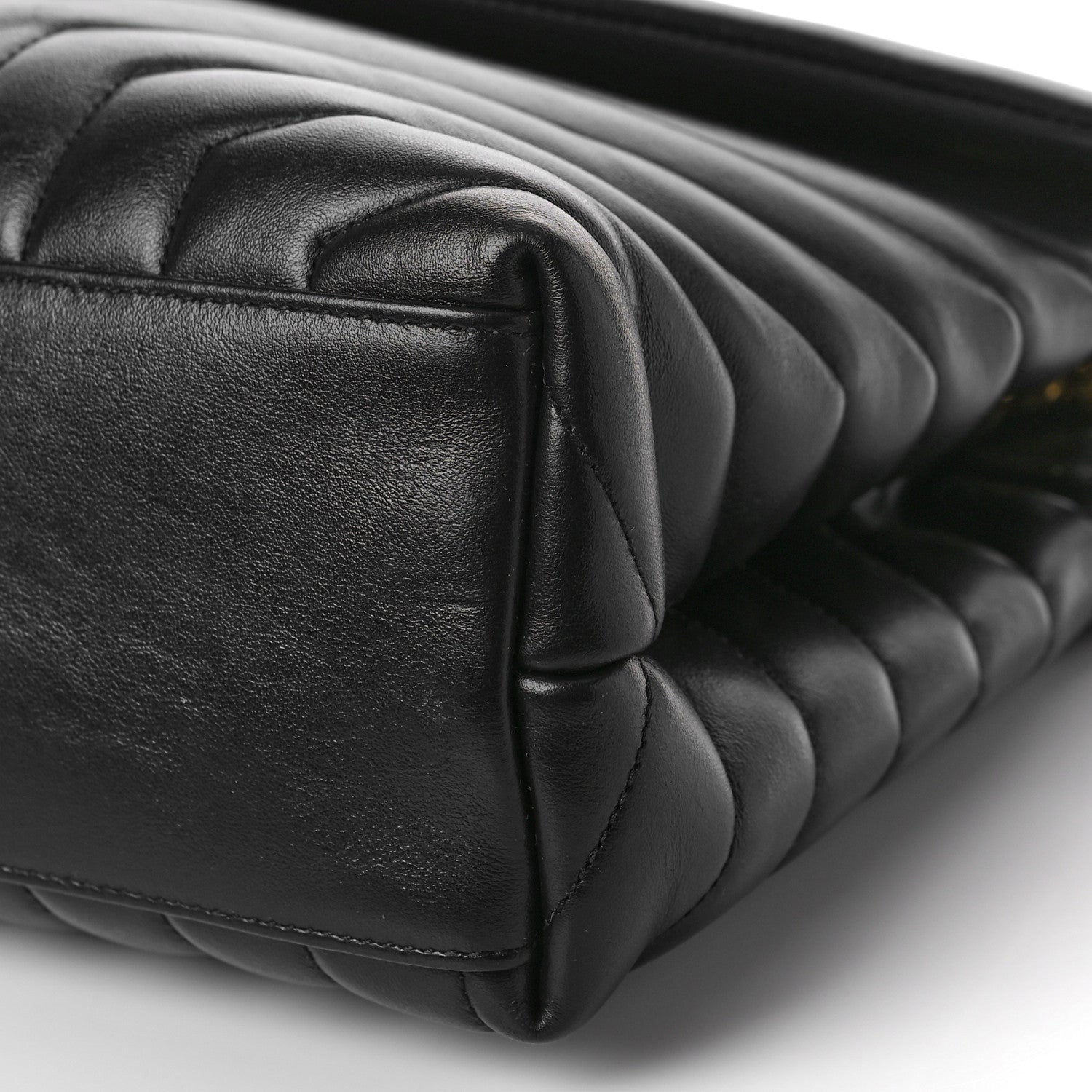 Saint Laurent Calfskin Y Quilted Monogram Medium Loulou Chain Satchel Black 7 of 7