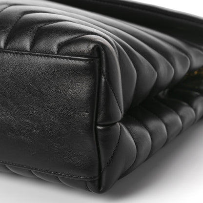 Saint Laurent Calfskin Y Quilted Monogram Medium Loulou Chain Satchel Black 7 of 7