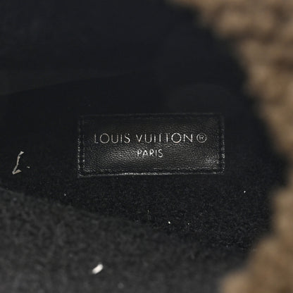 Louis Vuitton Suede Calfskin Shearling Snowdrop Flat Ankle Boot 38.5 Khaki 7 of 8