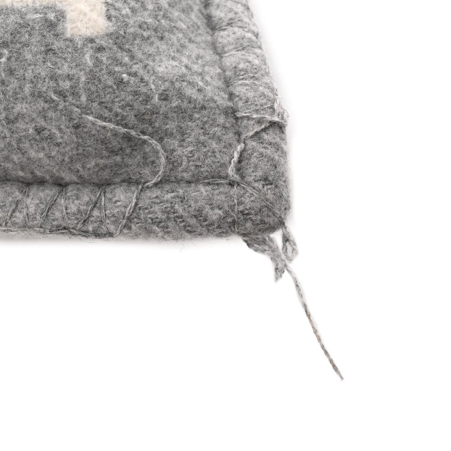 Hermes Wool Cashmere Avalon III Pillow PM Ecru Gris Clair 5 of 5