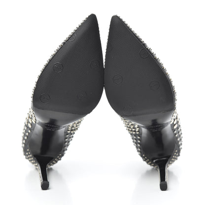 Saint Laurent Calfskin Studded Ankle Booties 36.5 Black 7 of 7