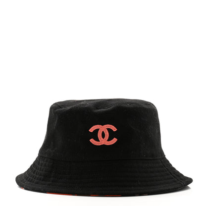 Chanel Canvas Reversible CC Bucket Hat S Black Multicolor 5 of 16