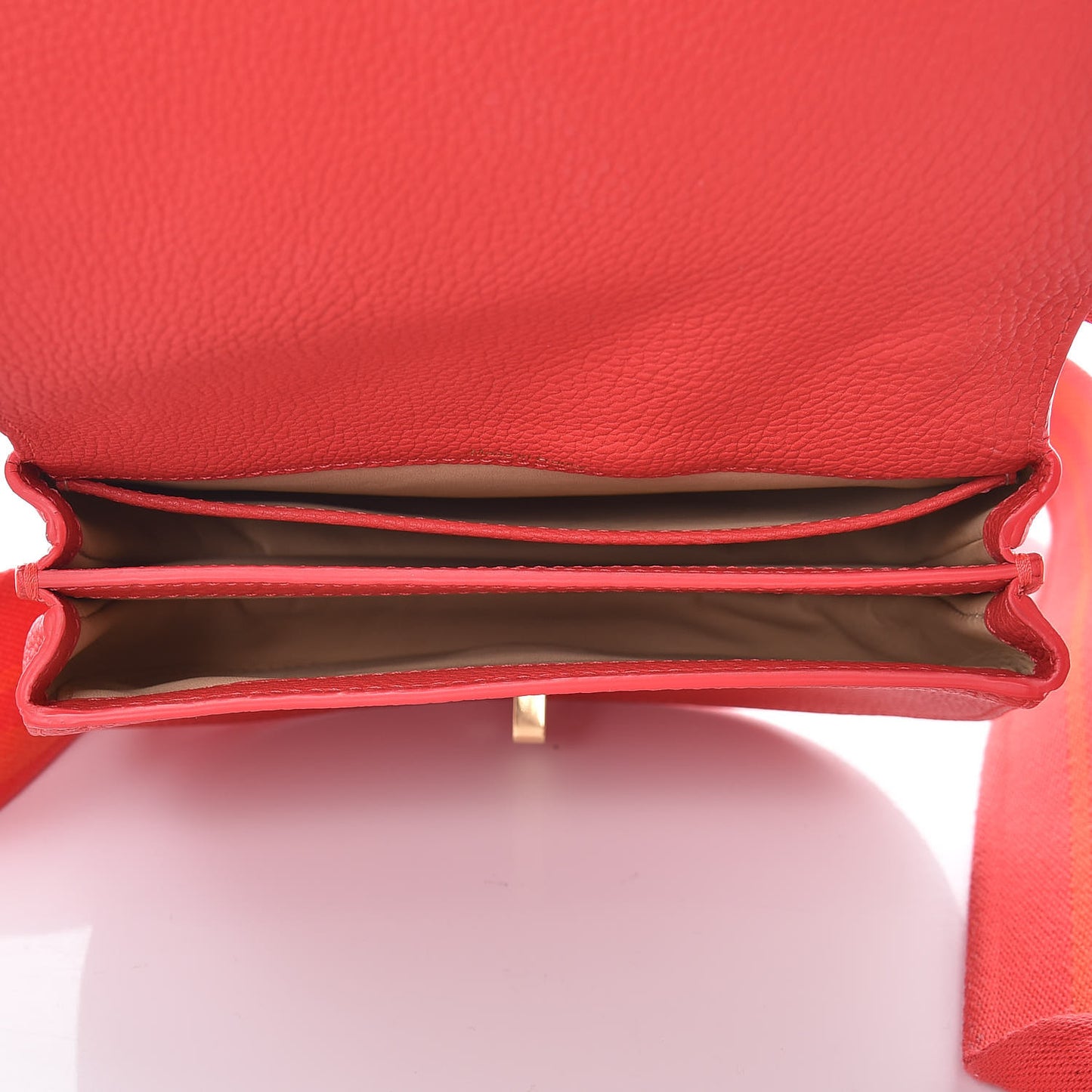 Crispy Calfskin Mini Le Mutin Saddle Bag Coral