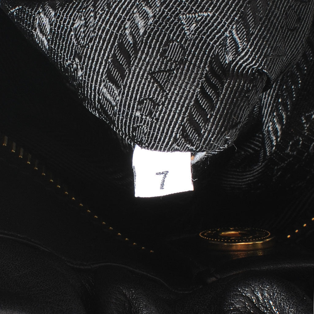 Soft Calf Shopping Tote Nero Black