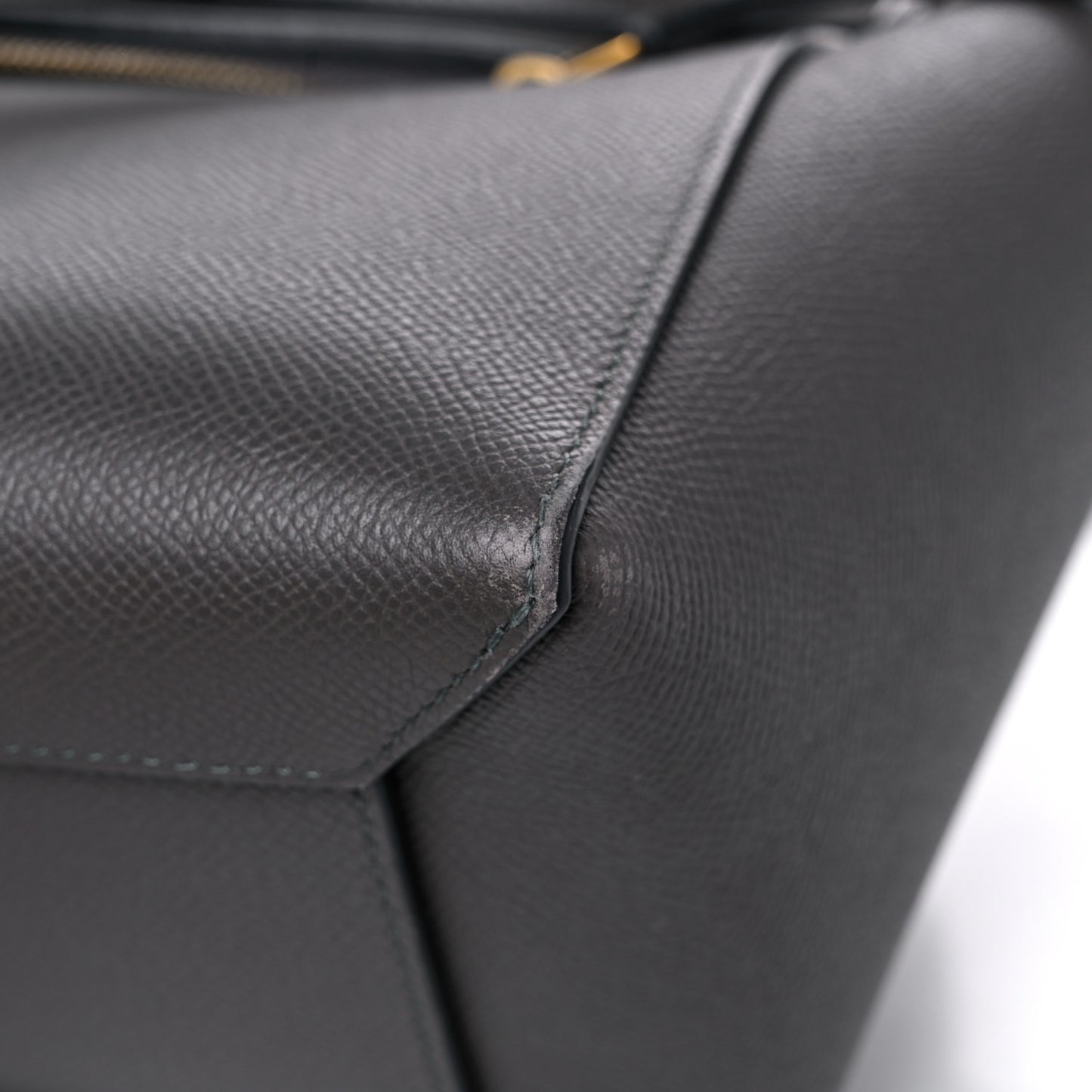Baby Grained Calfskin Micro Belt Bag Grey